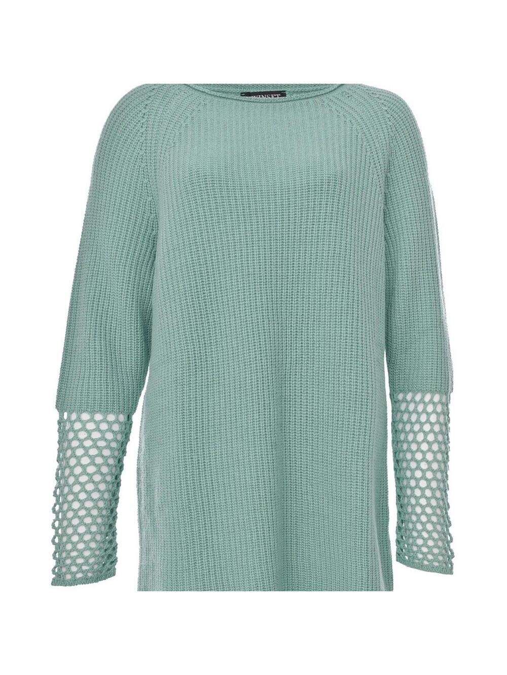 Twinset Milano Women's Sweater Dress with Fur Hem M NWOT